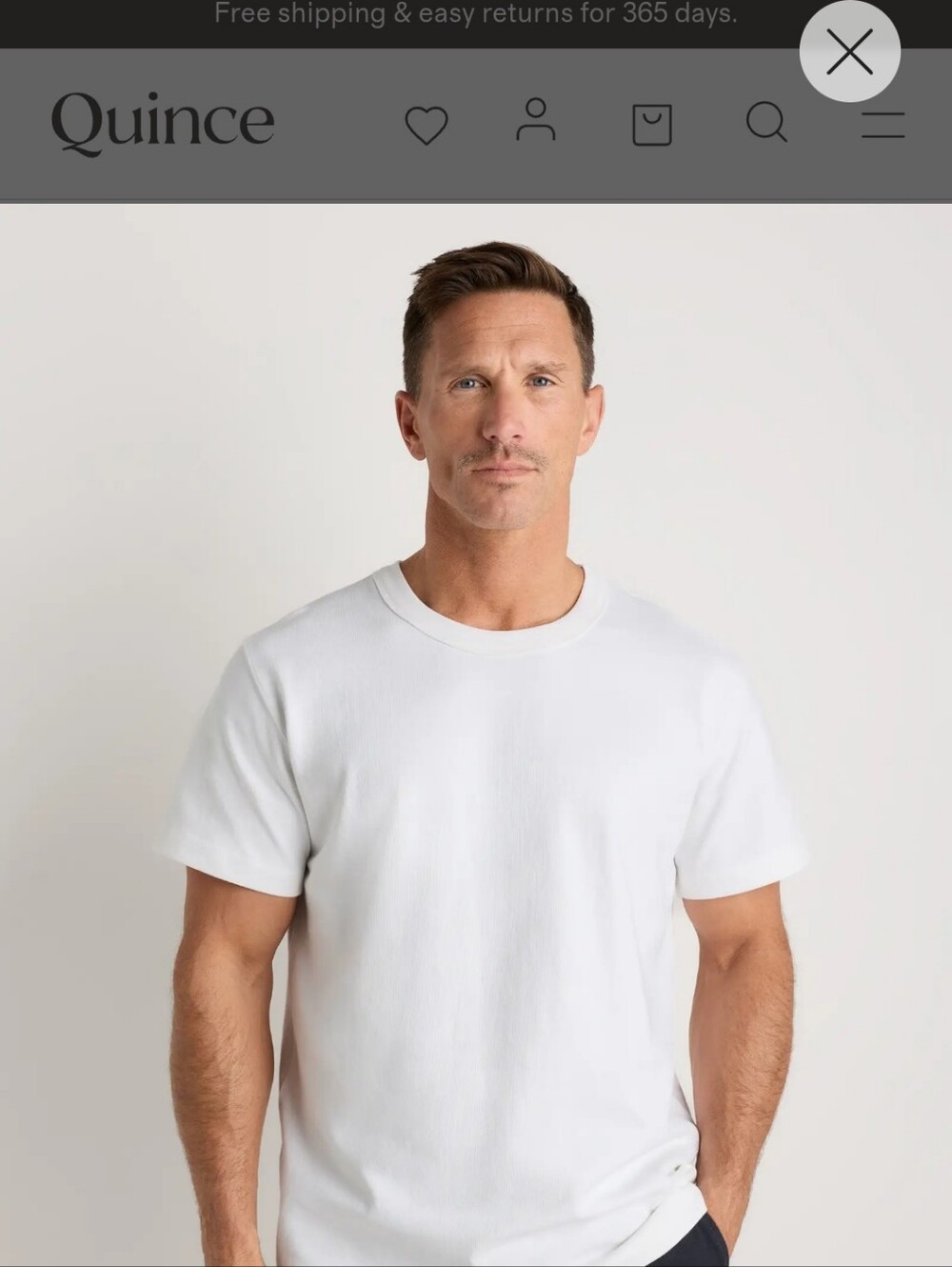 Quince Men’s 100% Organic Cotton White Heavyweight Tee Medium